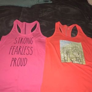2 athletic tank tops SMALL